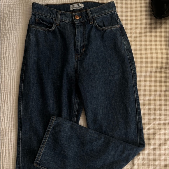 & Other Stories Dark Blue High Rise Jeans - Picture 2 of 4